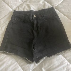 Womens black high waisted shorts